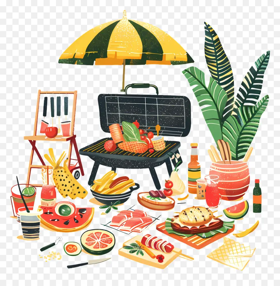 Barbacoa De Verano，Barbacoa De Playa PNG