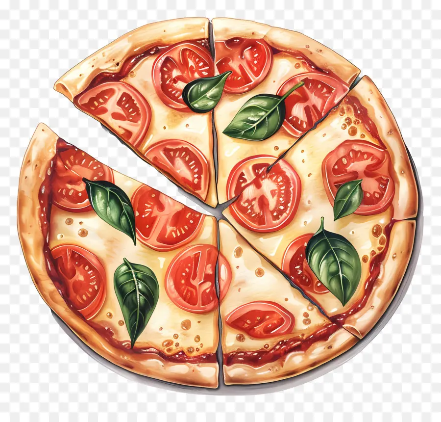 La Pizza Margherita，Pizza PNG