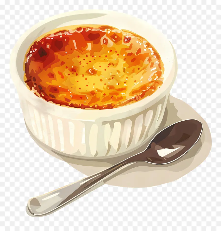 Crema Brulée，Postre PNG