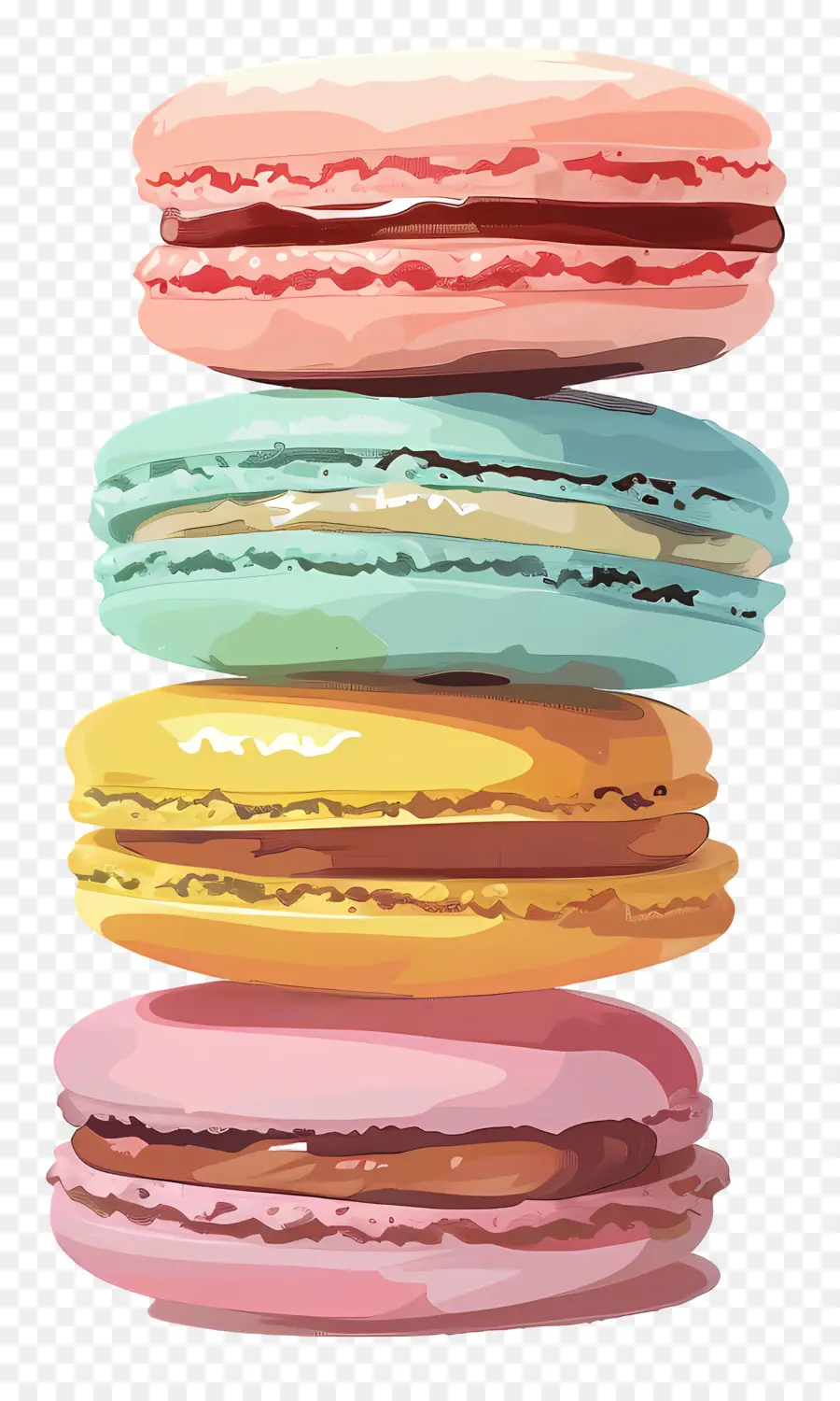 Macarons，Postres PNG