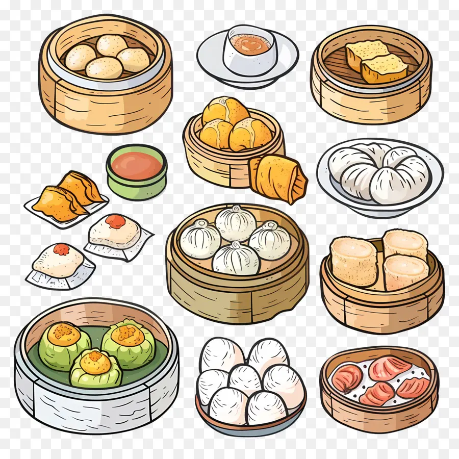 Dim Sum，Chino PNG