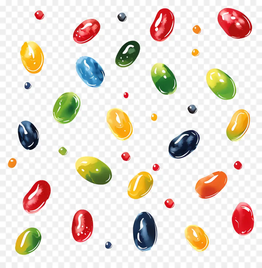 Jelly Beans，Dulces Coloridos PNG