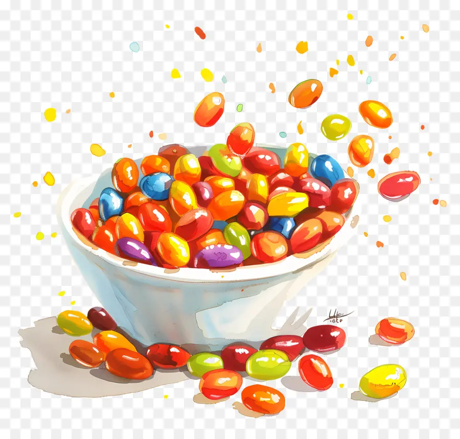 Jelly Beans，Pintura A La Acuarela PNG