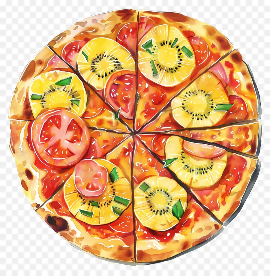 Pizza Hawaiana，Pizza PNG