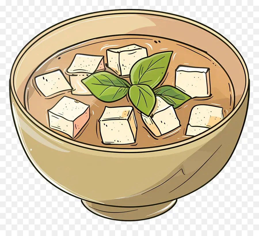 Sopa De Miso，Sopa De Tofu PNG