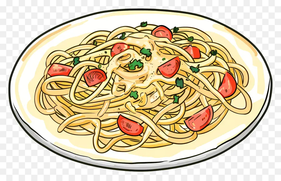 Espaguetis A La Carbonara，Espaguetis PNG