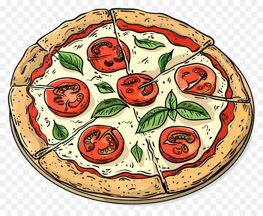 La Pizza Margherita，Pizza PNG