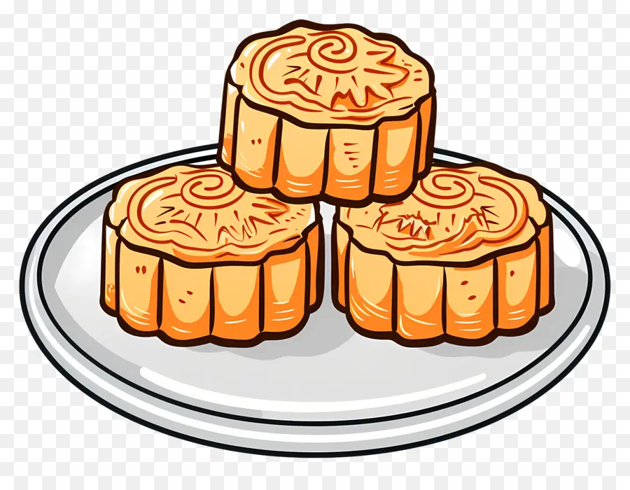 Mooncake，Panecillos PNG