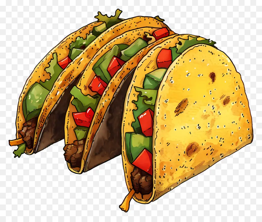 Tacos，Comida Mexicana PNG