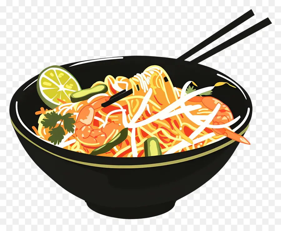 Pad Thai，Sopa De Fideos PNG