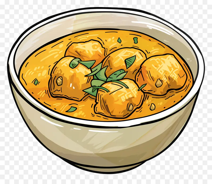 Curry，Sopa De Curry Blanco PNG