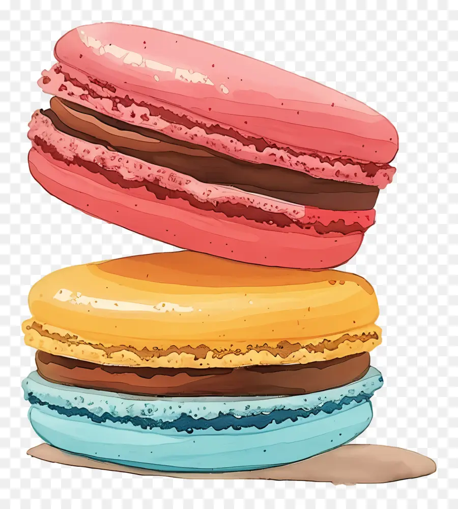 Macarons，Colorido PNG