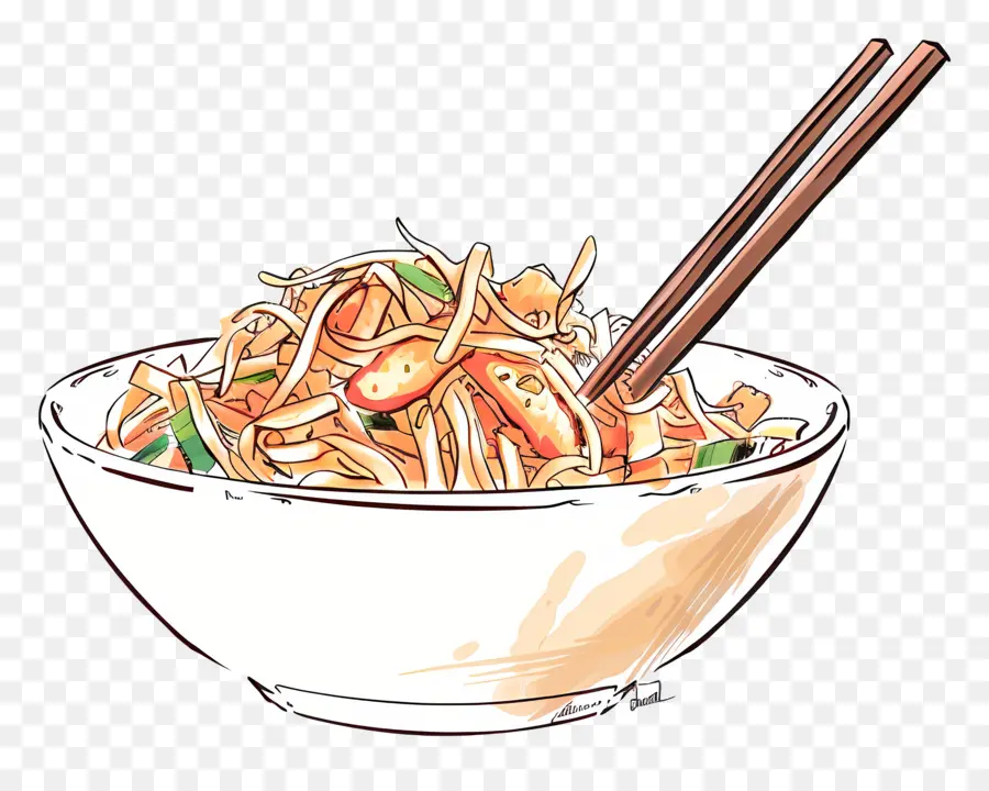 Pad Thai，Los Fideos Fritos PNG