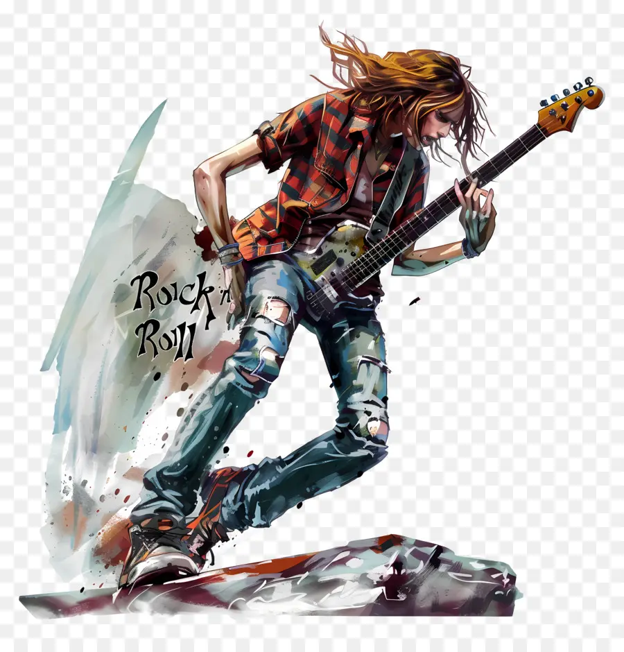 Rock N Roll，Guitarrista PNG