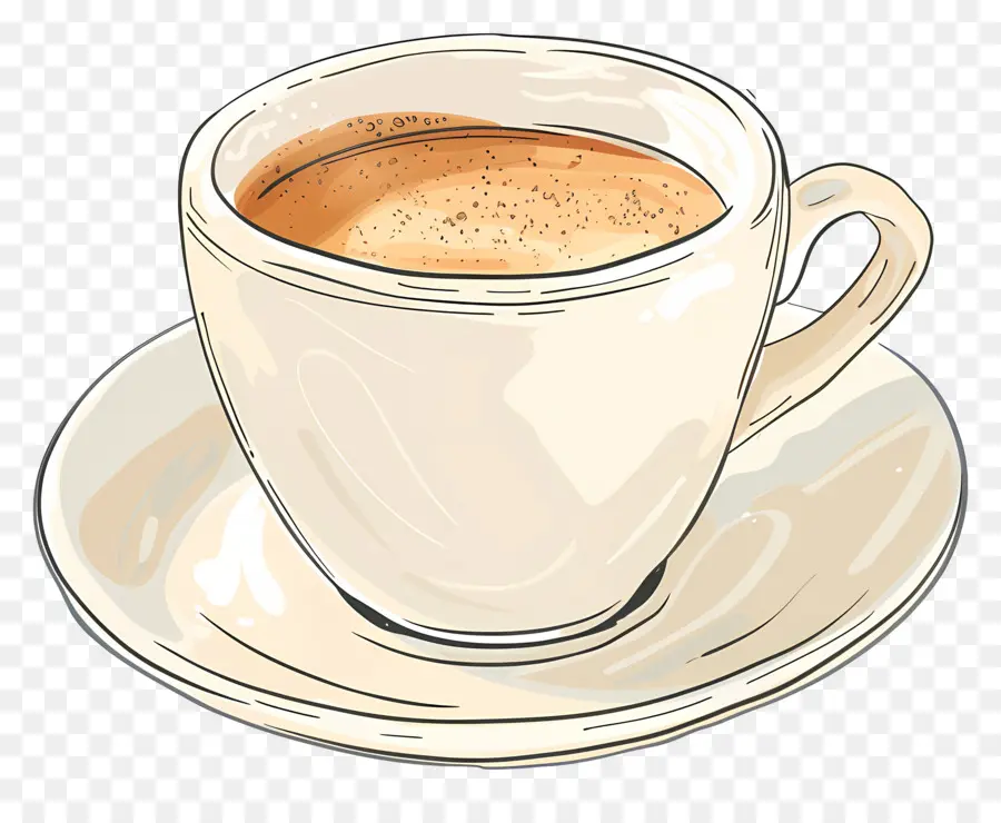 De Café Espresso，Taza De Porcelana PNG