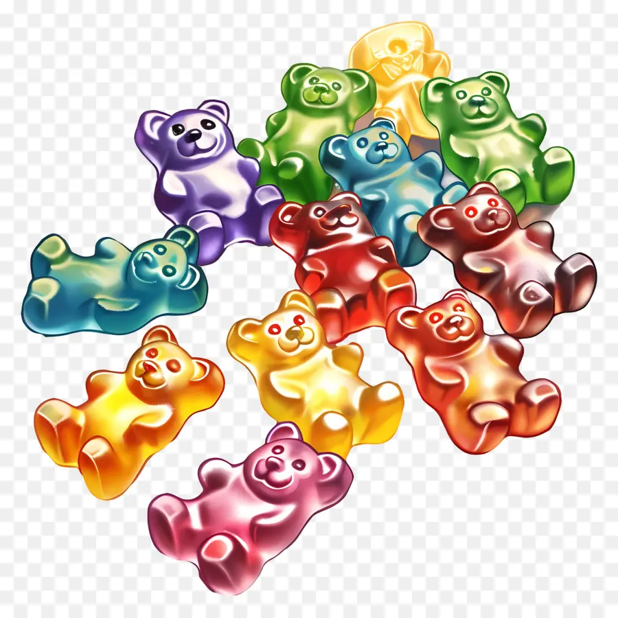 Gummy Bears，Colorido PNG