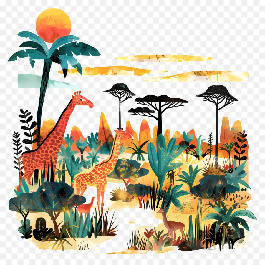 áfrica Paisaje，La Vida Silvestre PNG