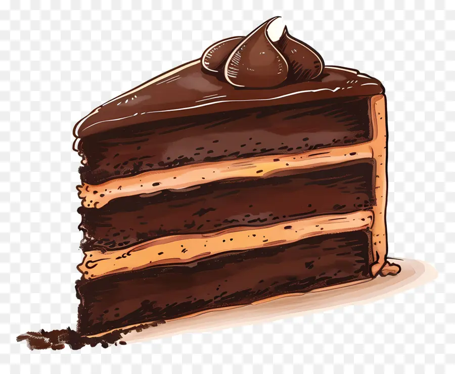 Pastel De Chocolate，De Postre PNG