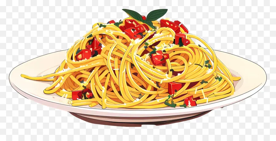 Espaguetis A La Carbonara，La Pasta PNG