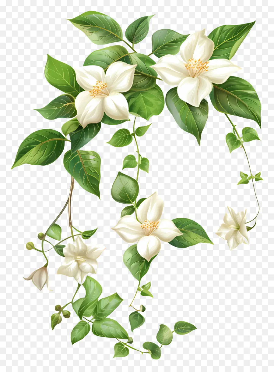 Jazmín Vid，Flor Blanca PNG