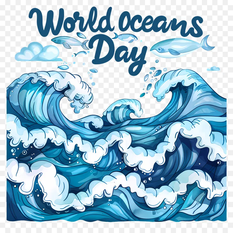 Día Mundial De Los Océanos，Las Olas Del Mar PNG