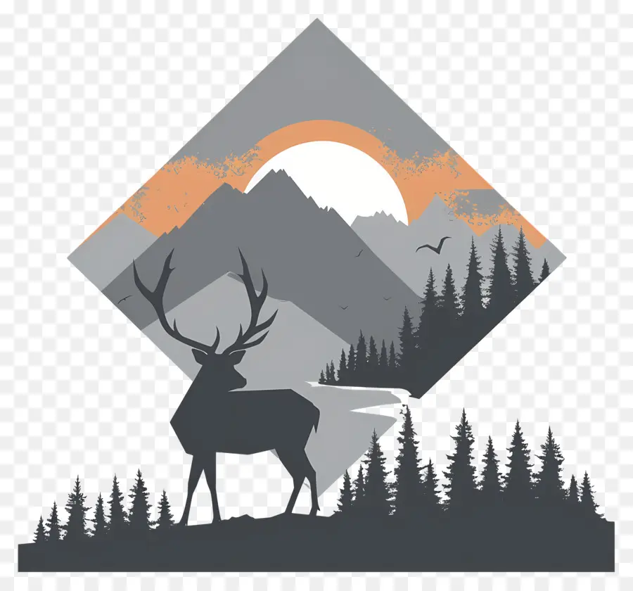 Deer Silueta，Los Ciervos PNG