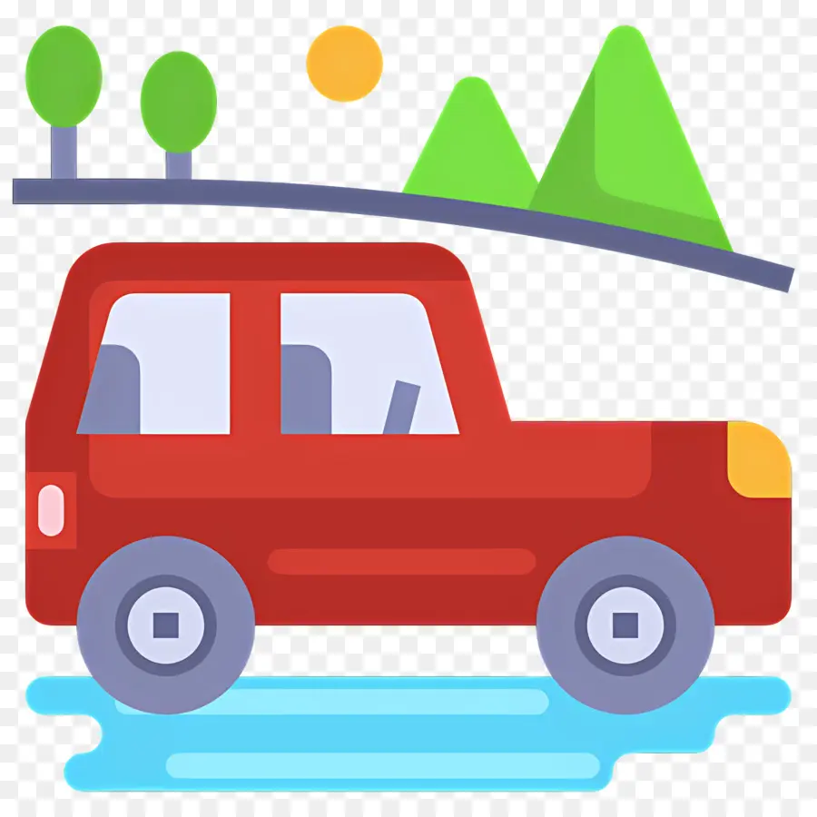 Tome Un Día De Viaje Por Carretera，Coche PNG