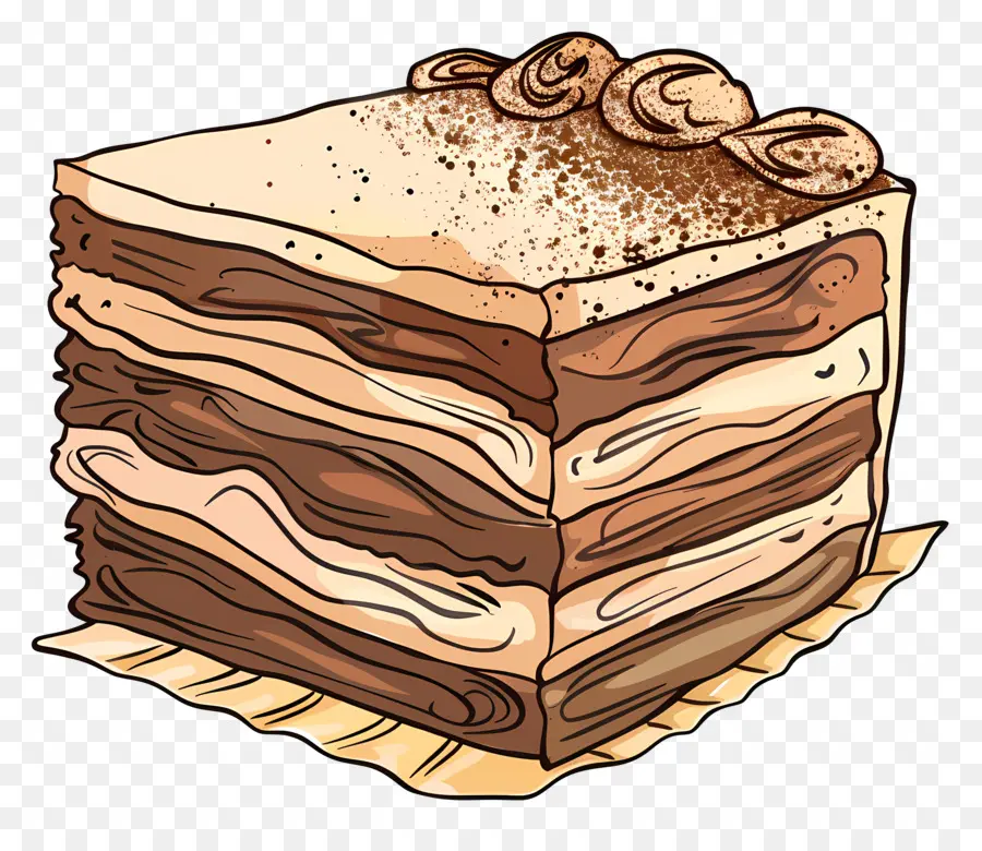 Pastel De Tiramisú，Bizcocho De Chocolate PNG