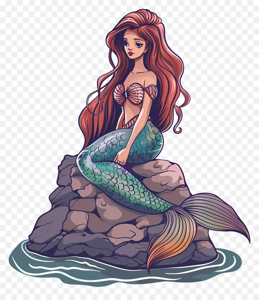 Sirena，El Pelo Rojo PNG