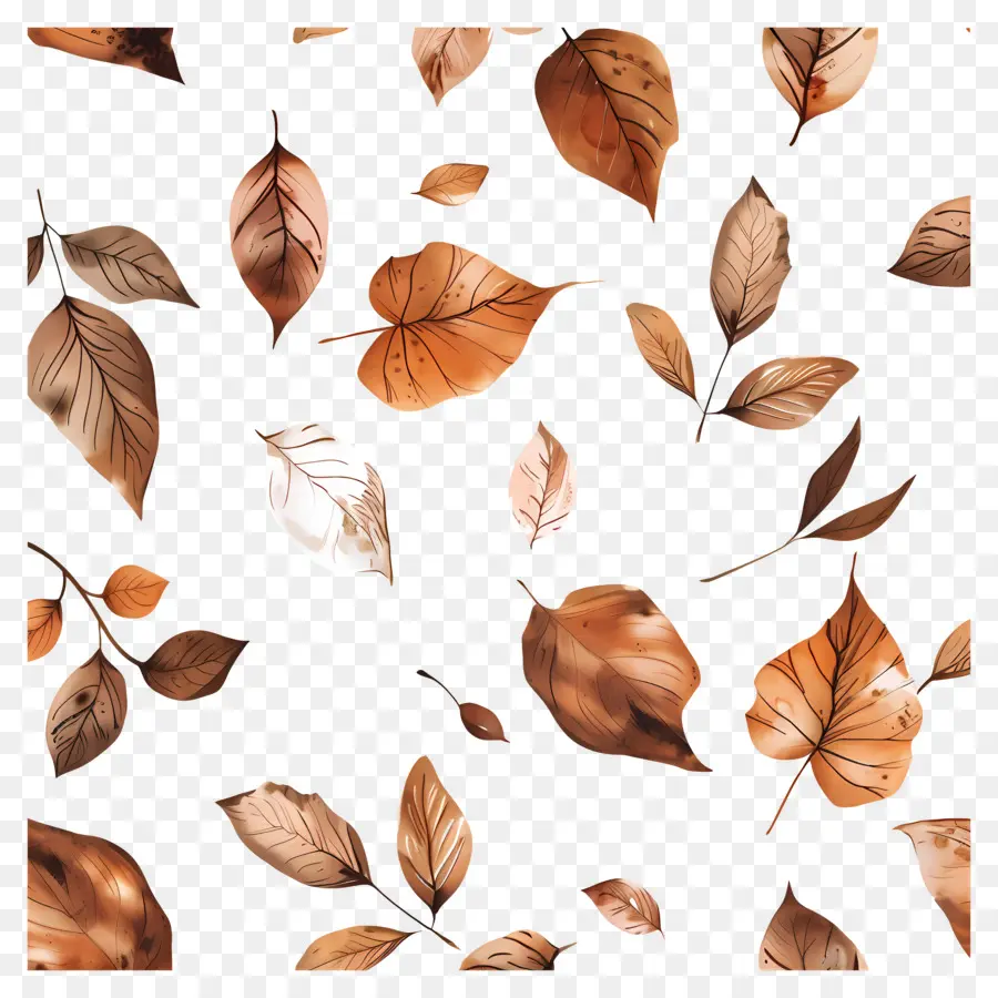 Hojas Marrones，Autumn Leaves PNG