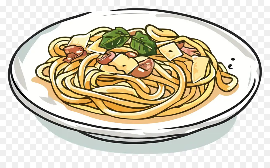 Espaguetis A La Carbonara，Espaguetis PNG