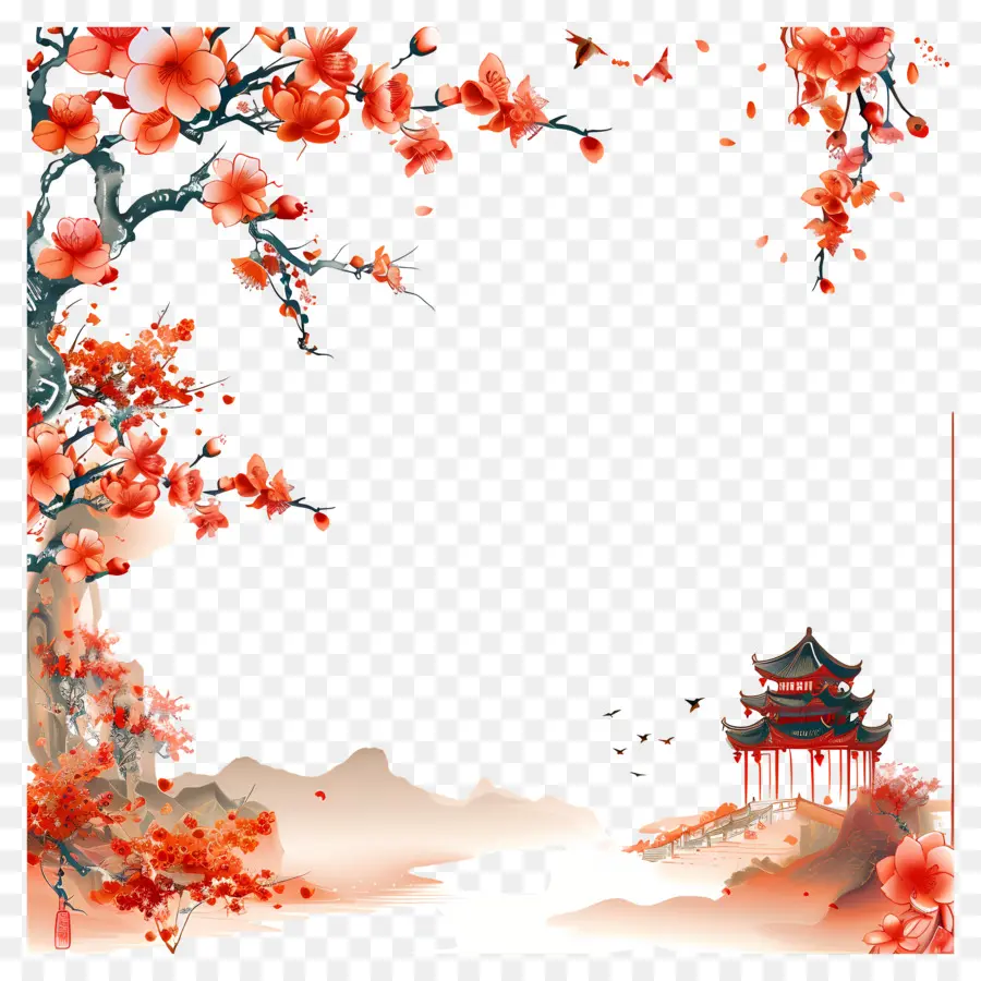 China De Fondo，Jardín Chino PNG