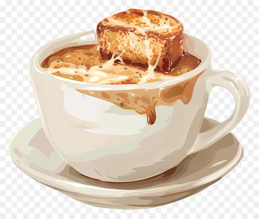 Sopa De Cebolla Francesa，Chocolate Caliente PNG