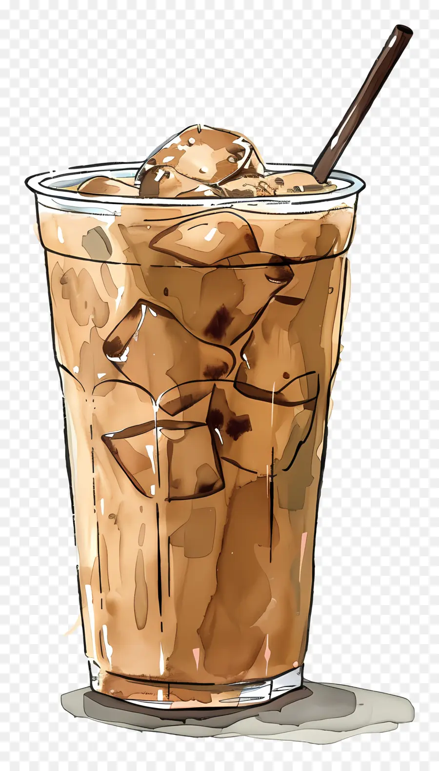 Café Helado，Vaso PNG