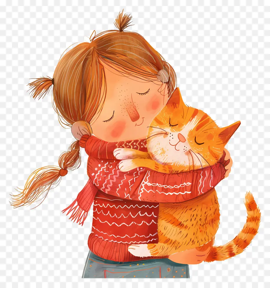 Abrazo Nacional Tu Día De Gato，Gato Abrazando PNG