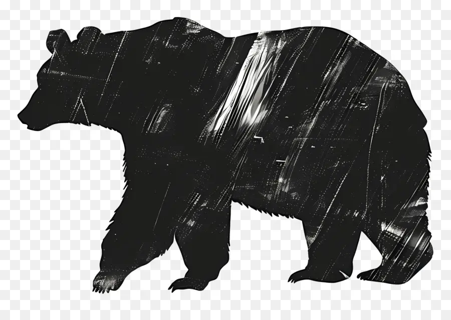 La Silueta De Oso，El Oso Negro PNG