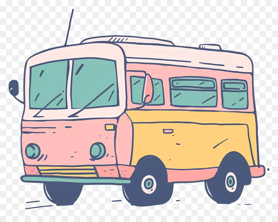 Autobús，Vintage Camper De PNG