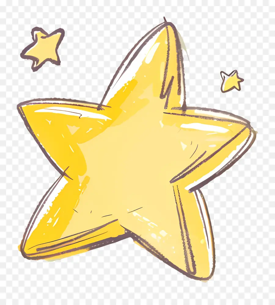Estrella Amarilla，Estrella De Oro PNG
