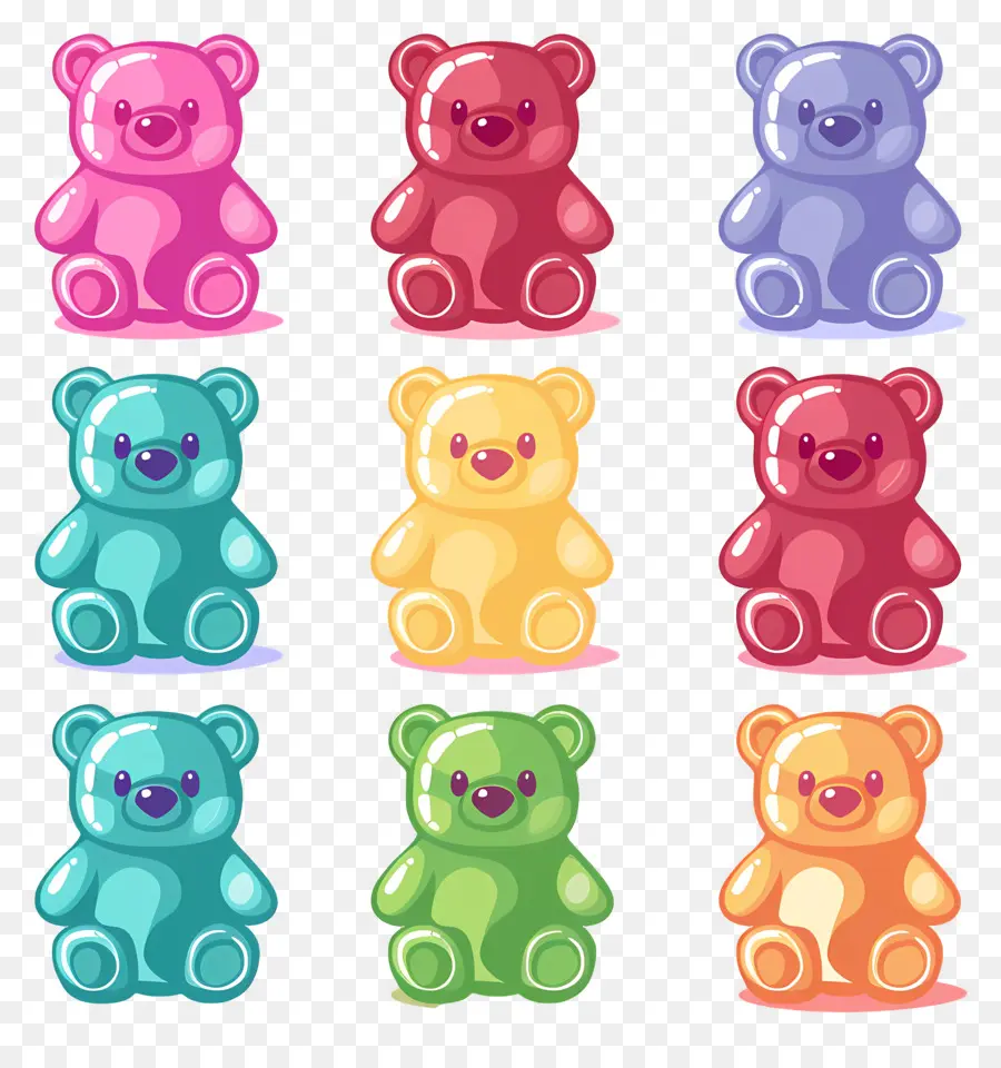 Gummy Bears，Ositos De Peluche Multicolores PNG