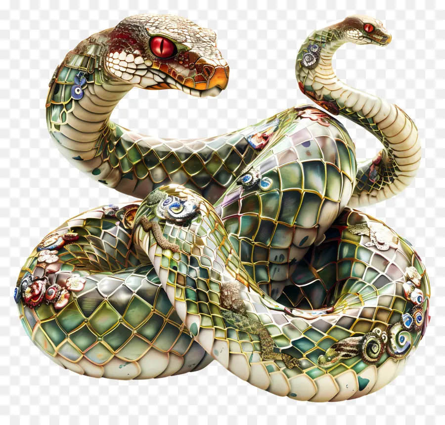 Zodiacos Chinos，Serpiente Verde PNG