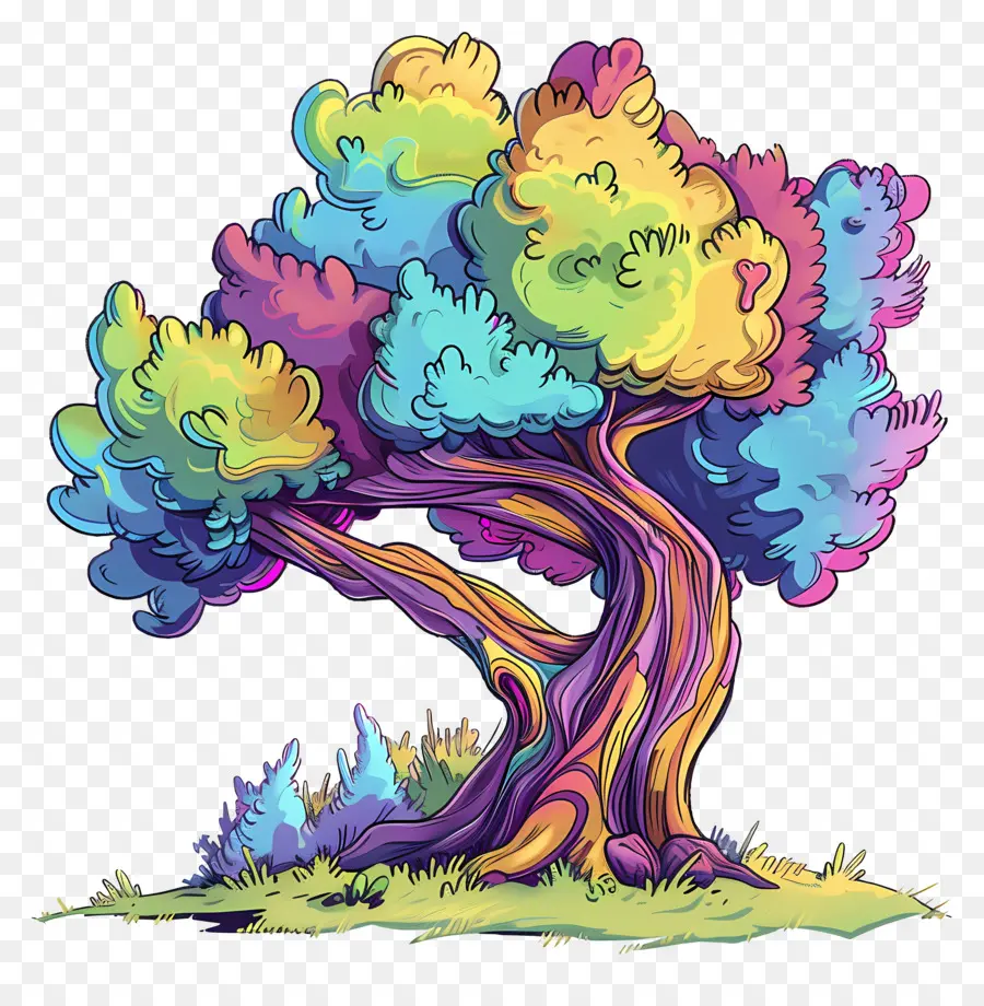 Árbol，Colorido árbol PNG