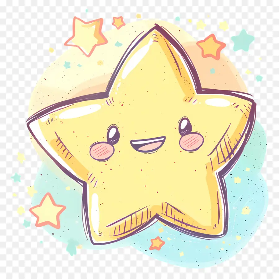Estrella Amarilla，De Dibujos Animados De Estrellas PNG