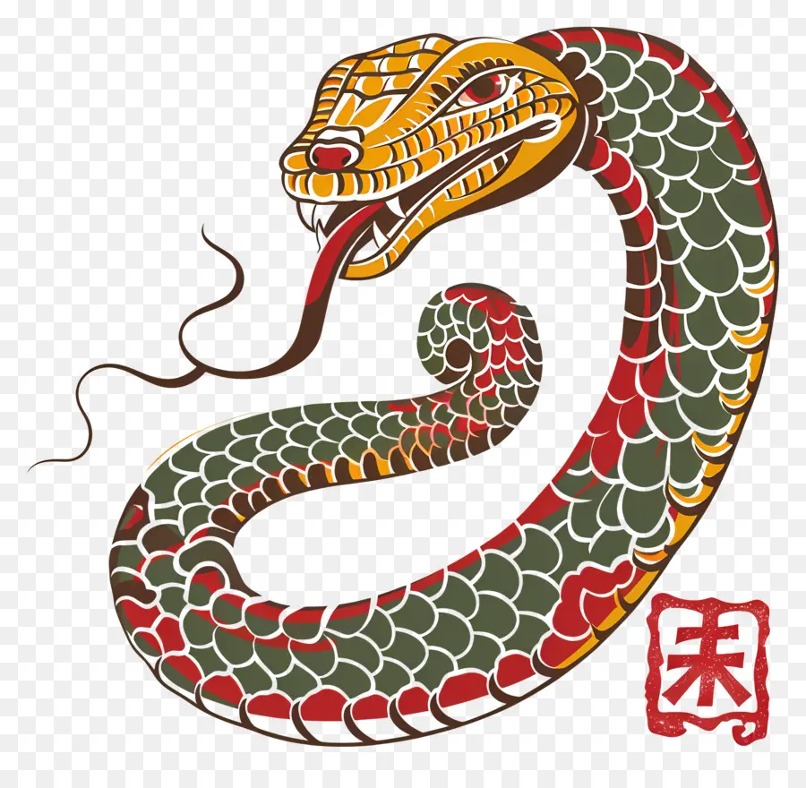 Zodiacos Chinos，La Serpiente PNG