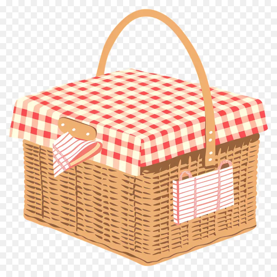 Cesta De Picnic，Wicker Basket PNG