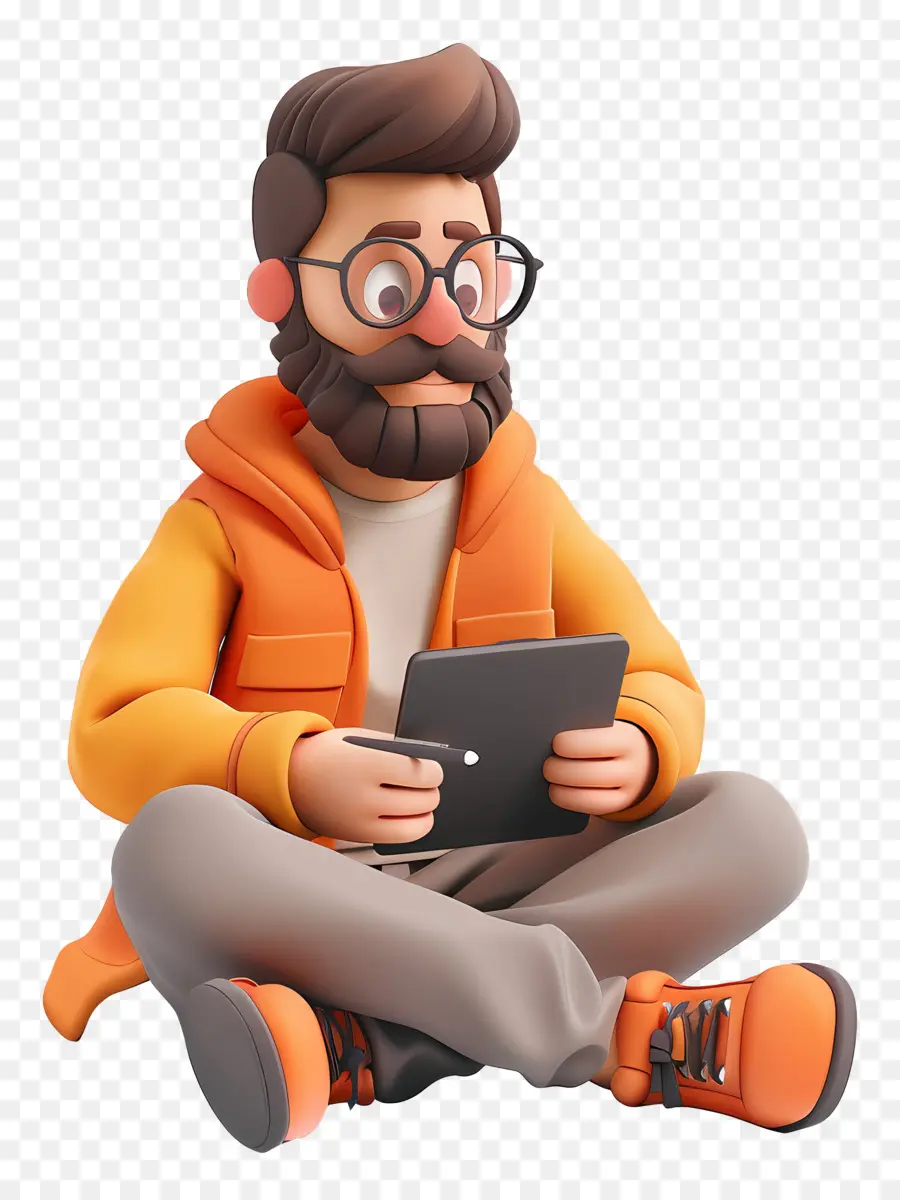 Hombre Que Trabaja，Tableta PNG