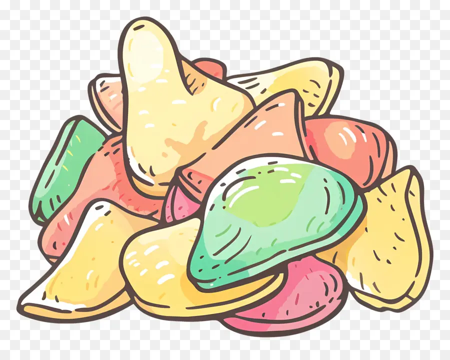 Fichas，Galletas Coloridas PNG