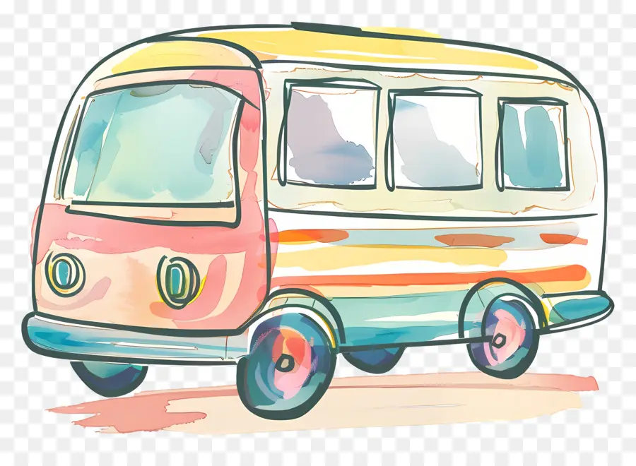 Autobús，Colorido Autobús PNG