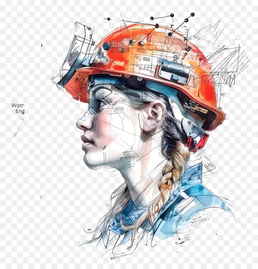 Día Internacional De La Mujer En La Ingeniería，Mujer Ingeniera PNG