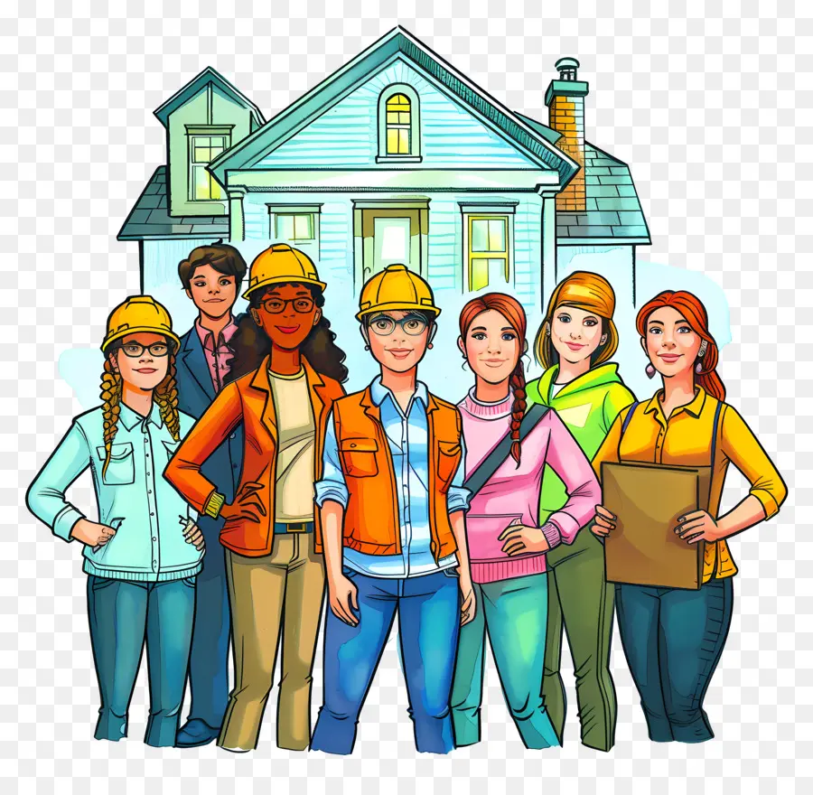 Mujeres Internacionales En El Día De La Ingeniería，Los Trabajadores De La Construcción PNG