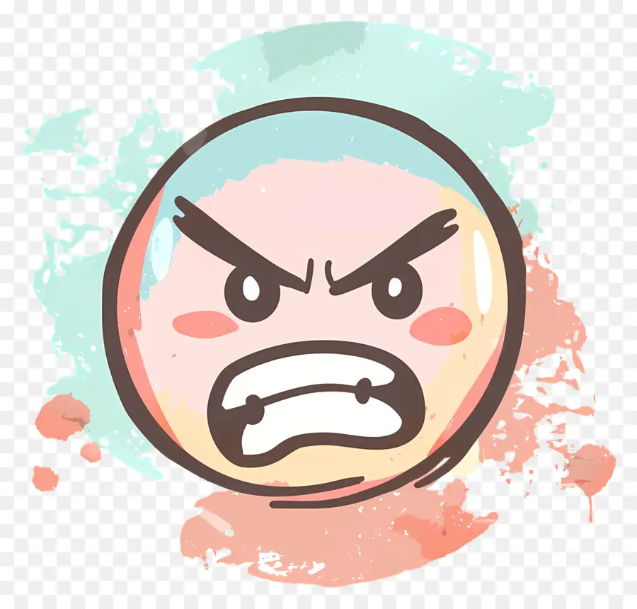Enojado Emoji，Personaje De Dibujos Animados PNG